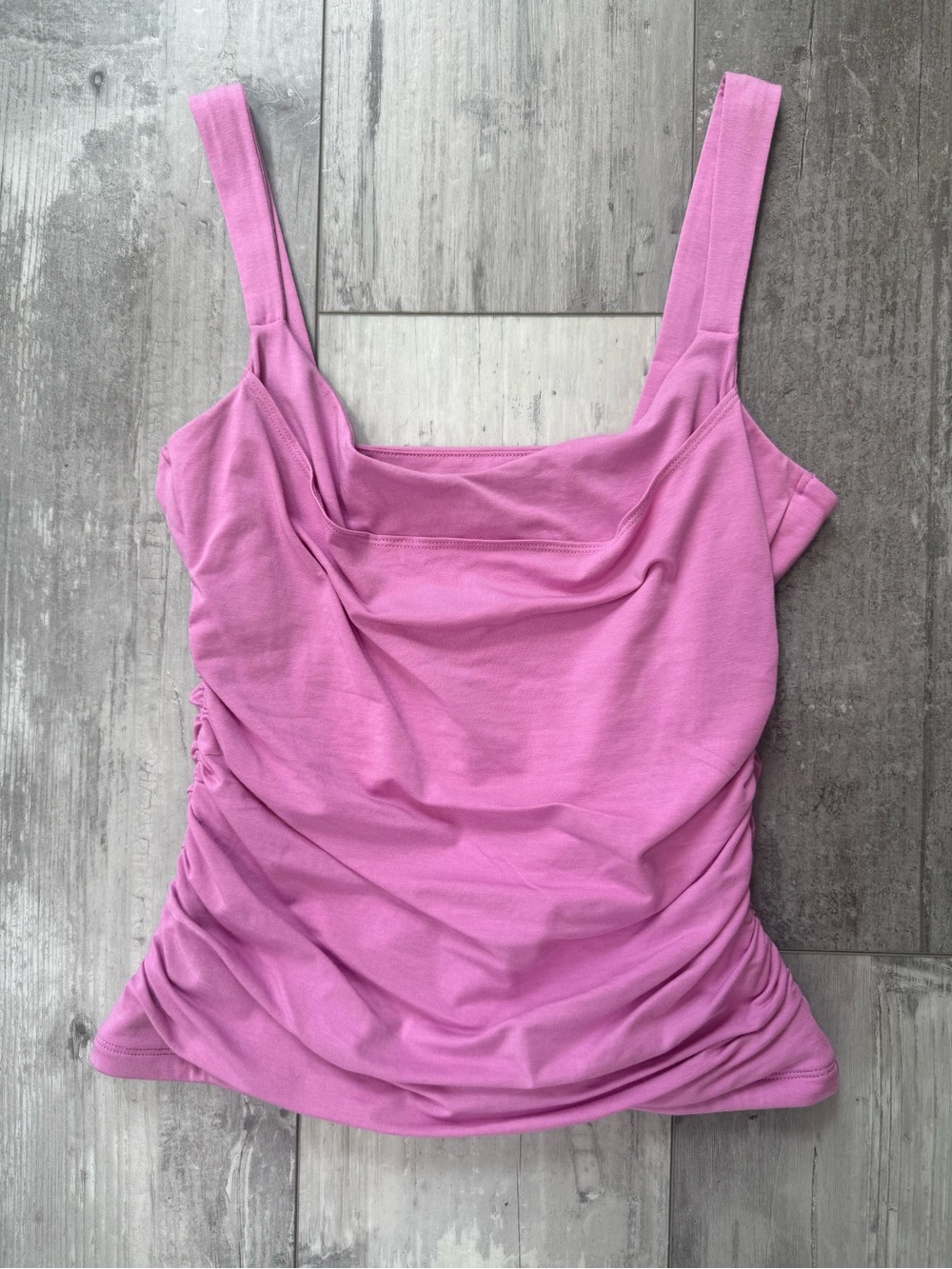 Abercrombie & Fitch Purple Pink Cowl Neck Ruched Modal Tank Top Small